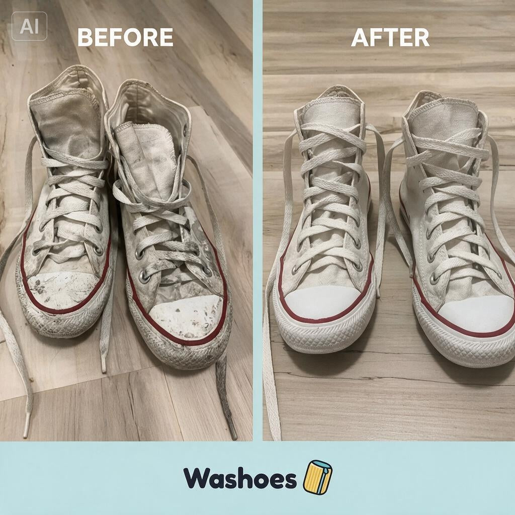 Washoes- Sac de lavage pour chaussures- Blanc