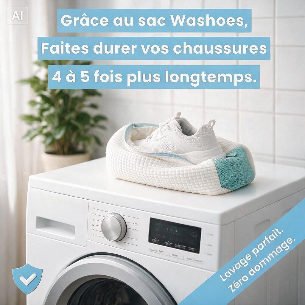 Washoes- Sac de lavage pour chaussures- Blanc