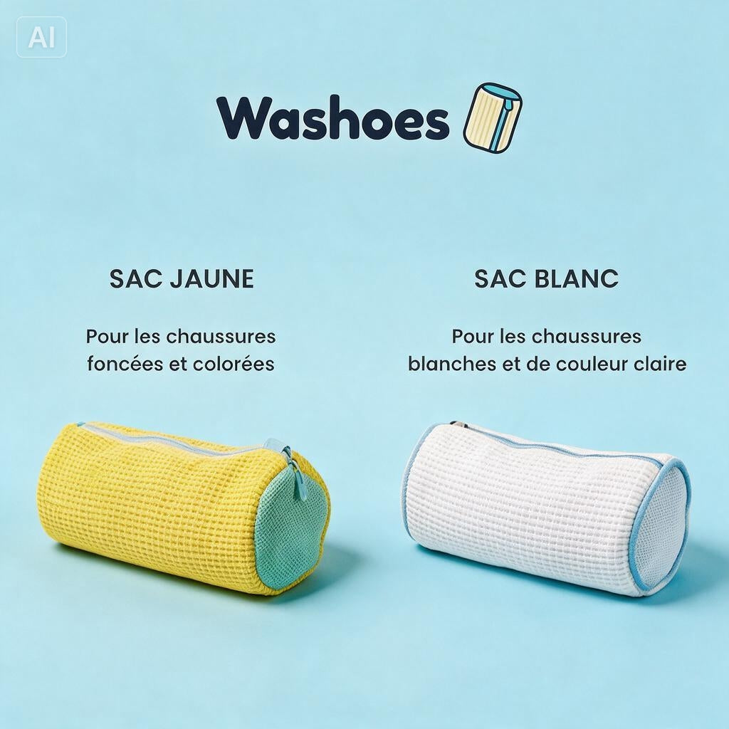 Washoes- Sac de lavage pour chaussures- Blanc
