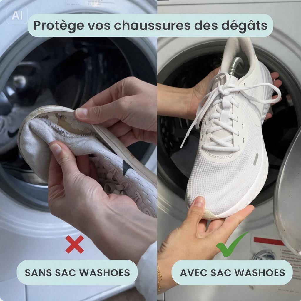 Washoes- Sac de lavage pour chaussures- Blanc